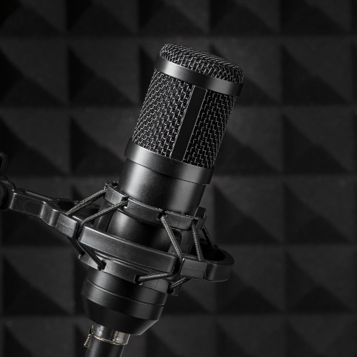 microphone with black background